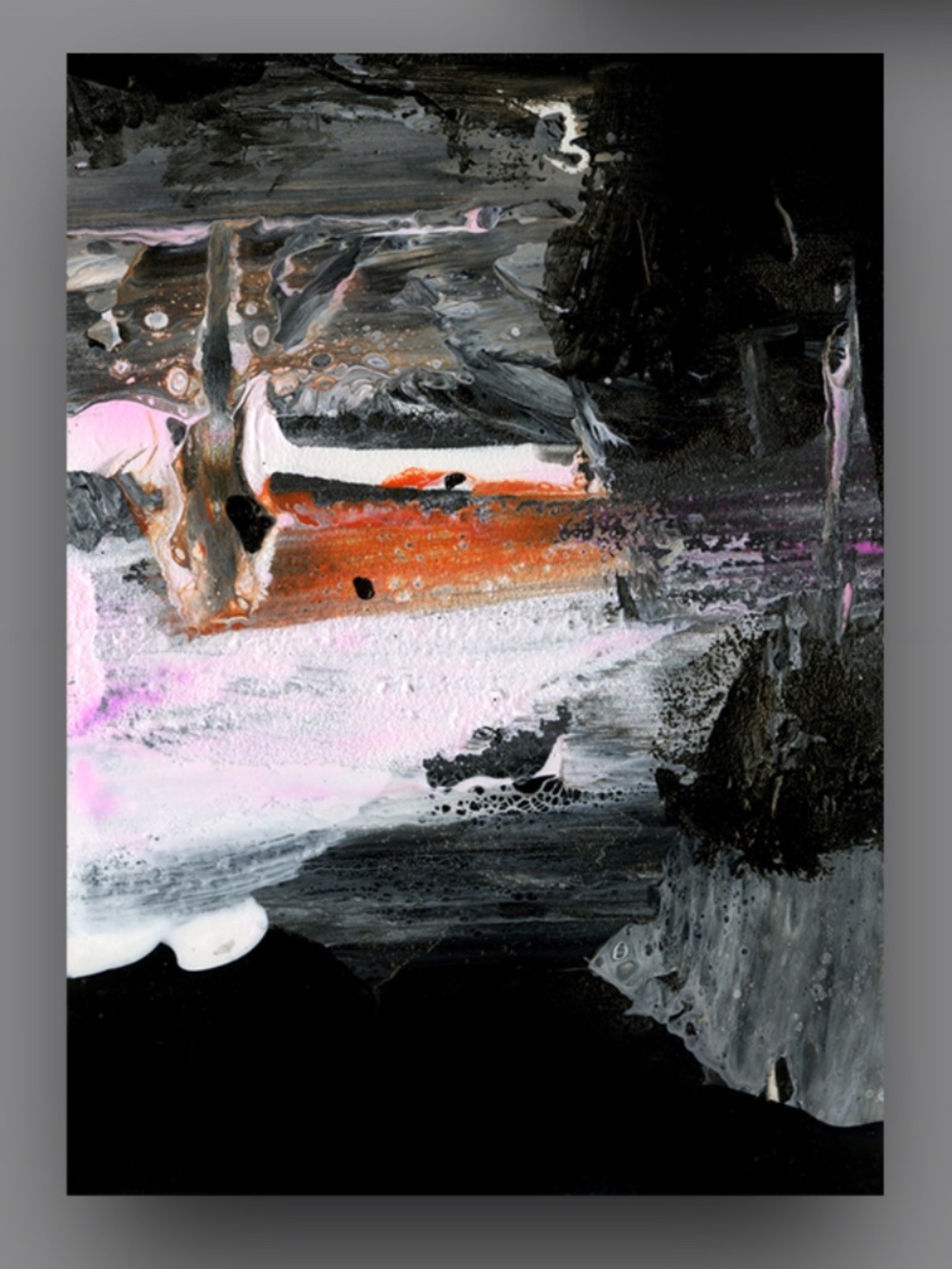 Original ACEO, Abstract art Painting - Organic Abstract 17